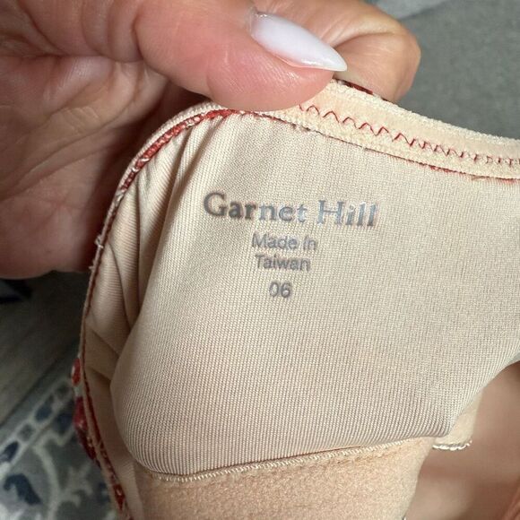 Garnet Hill One Piece Ruched Swimsuit 6 - Picture 3 of 10